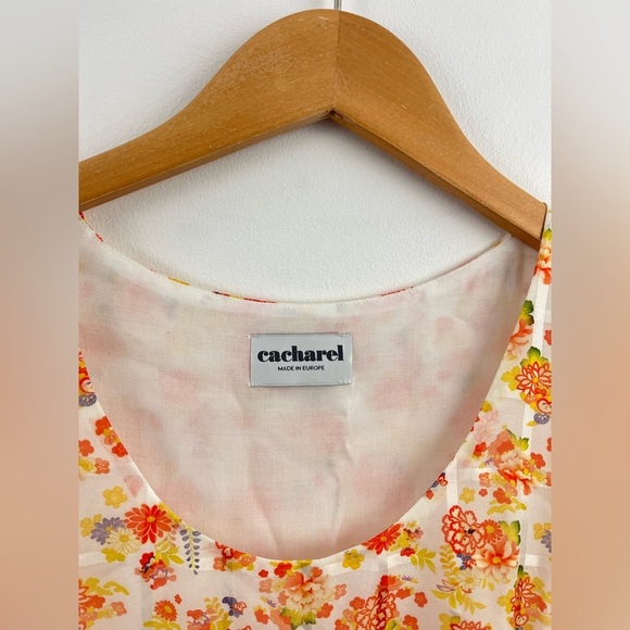 CACHAREL Vintage Silk A-Line Sundress with Flutter Cap Sleeves Size S - Picture 2 of 9